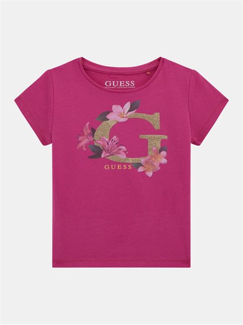 t-shirt girl fuxia GUESS | K5GI08K6YW4/G6V7